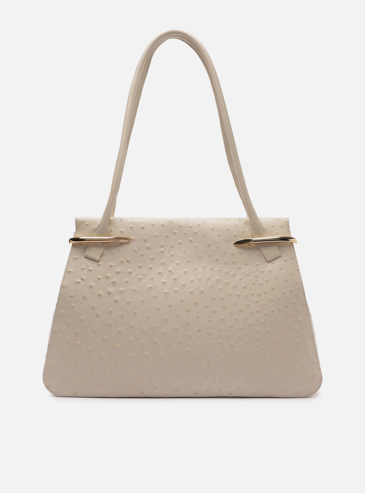 Bolsa Shopping Off-White Couro Grande Metais Textura — foto 1