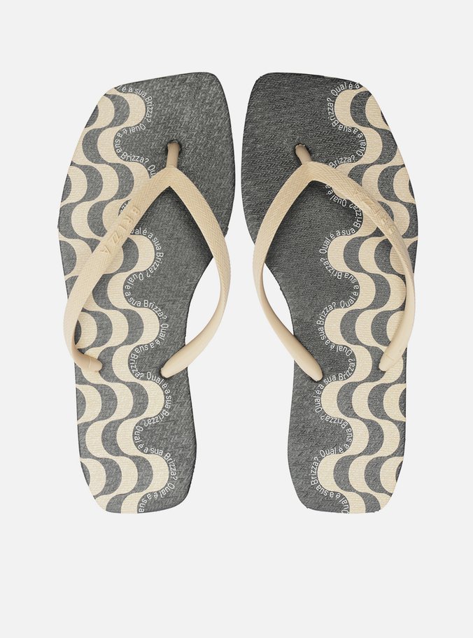 Chinelo de Dedo Branco Square Copacabana