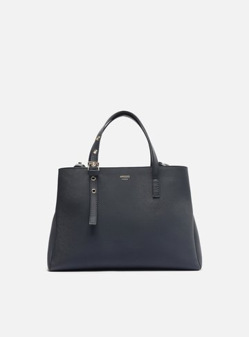 Bolsa Tote Azul Média Alça Fivela
