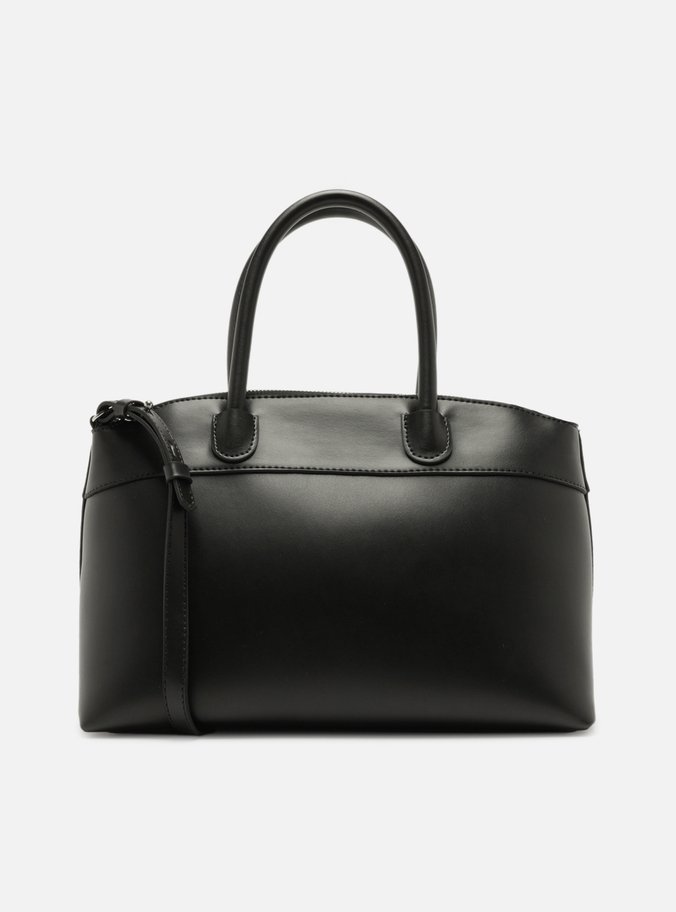 Bolsa Tote Preta Grande Mix Texturas