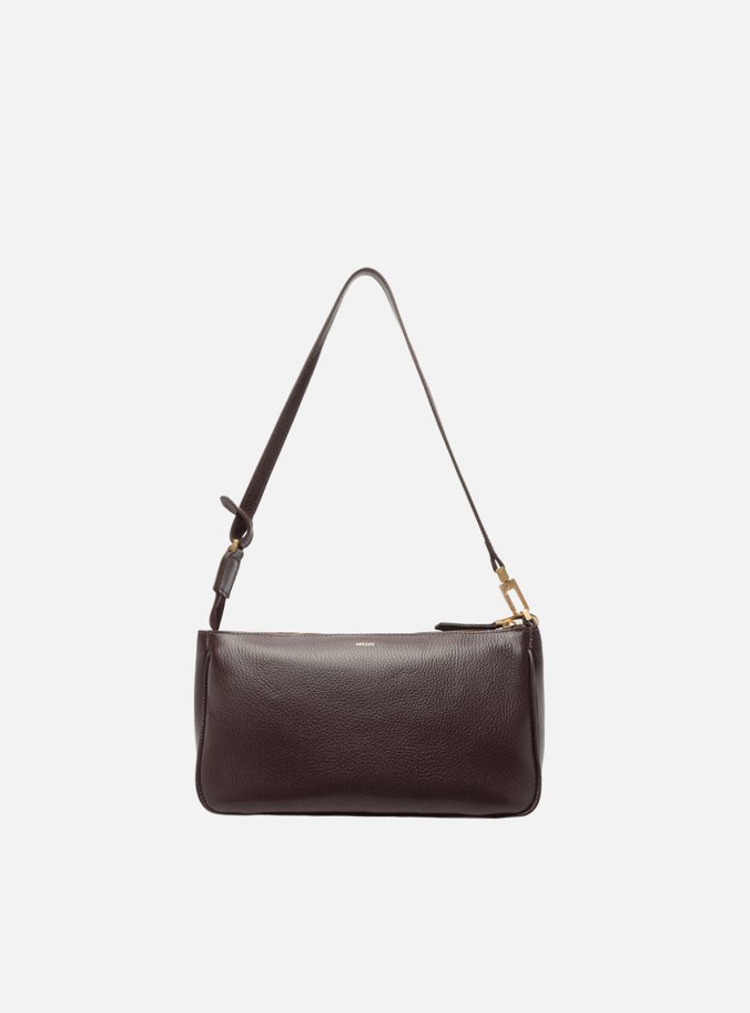 Bolsa Tiracolo Marrom Couro Pequena Lenço