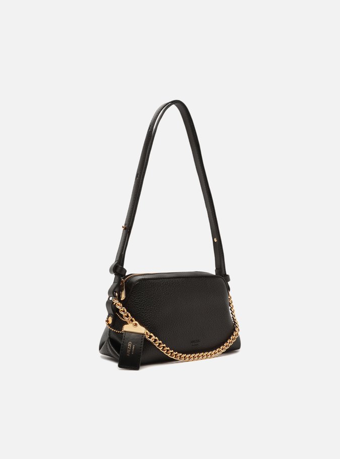 Bolsa Tote Preta Pequena Tag Corrente