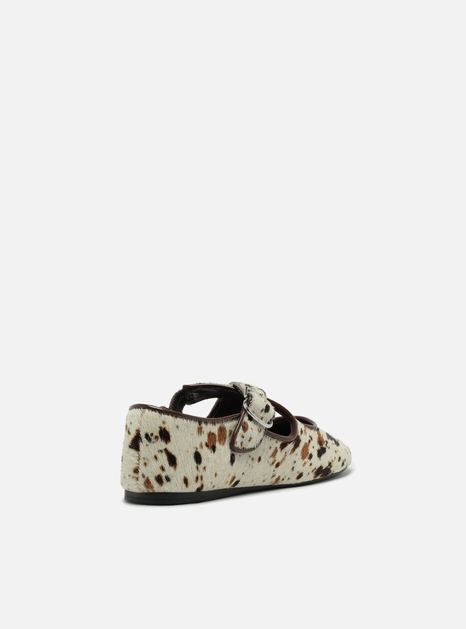 Sapatilha Animal Print Tiras Cruzadas