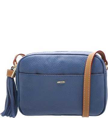 Bolsa Couro Tiracolo Giornata Blue Bird