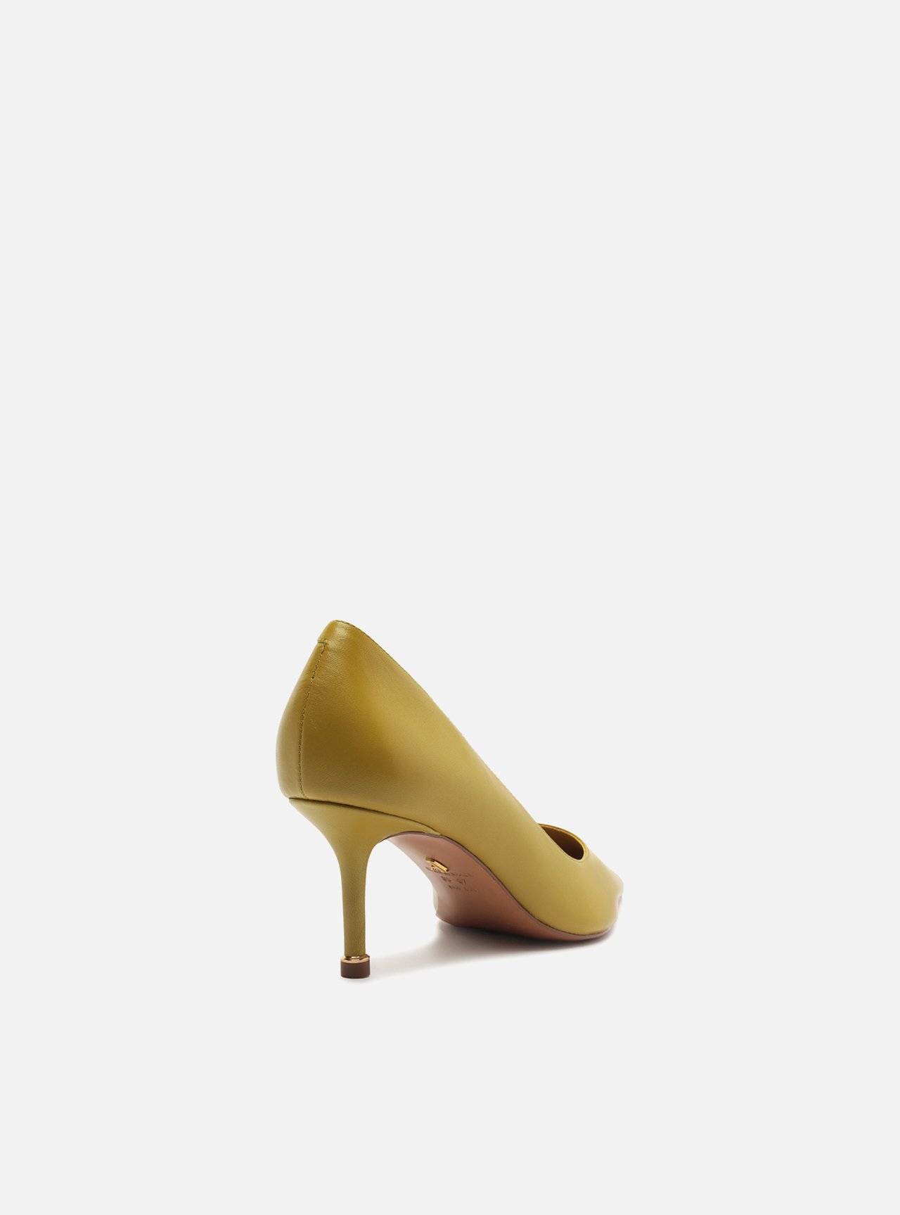 Scarpin Verde Couro Salto Fino — foto 3