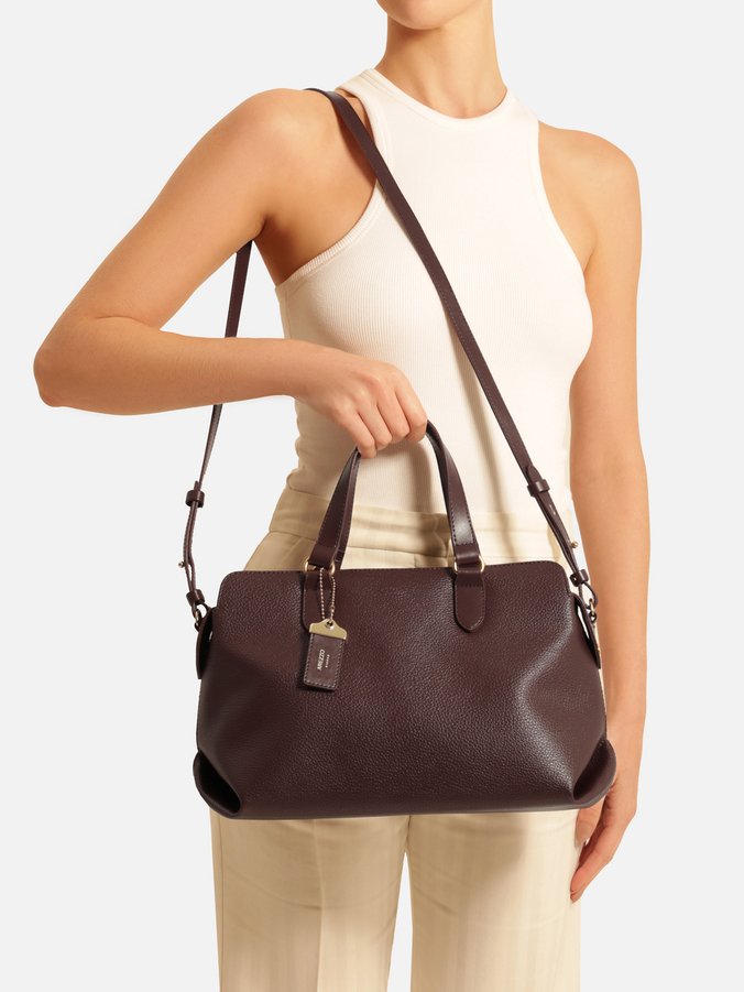 Bolsa Tote Marrom Média Tag Básica