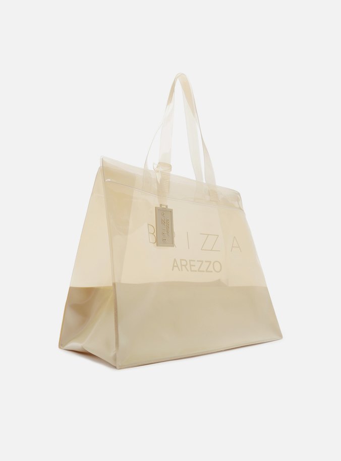 Bolsa Shopping Cinza Vinil Liz Logo Grande
