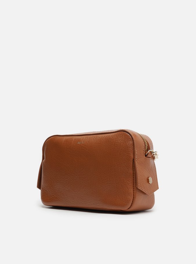 Bolsa Tiracolo Marrom Couro Abraccio 2.0 Pequena