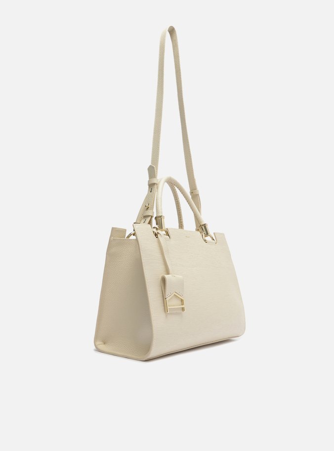 Bolsa Tote Off-White Couro Abraccio Grande