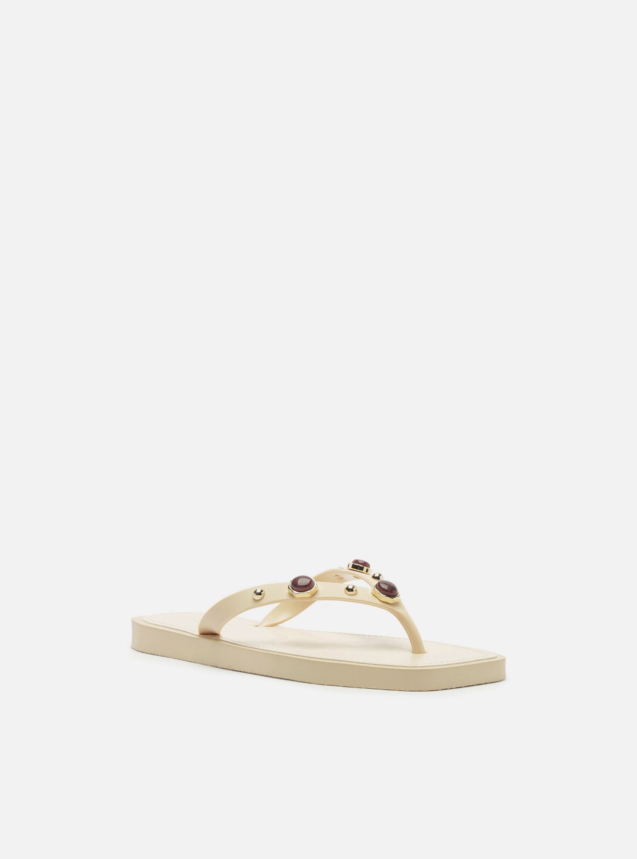 Chinelo de Dedo Branca Bico Quadrado Brizza — foto 2