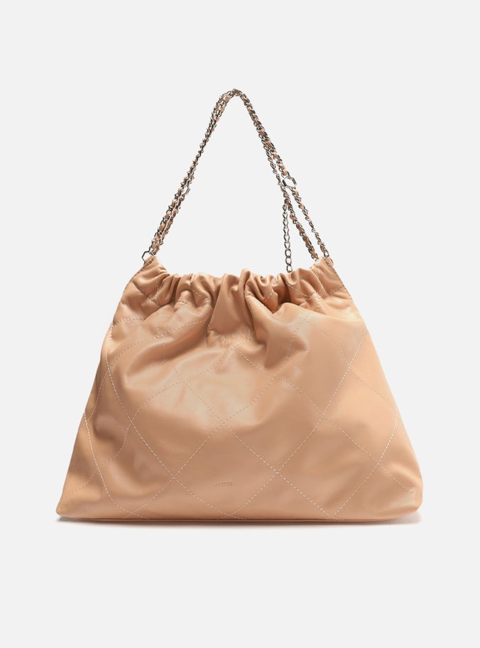 Bolsa Hobo Nude Couro Ester Grande