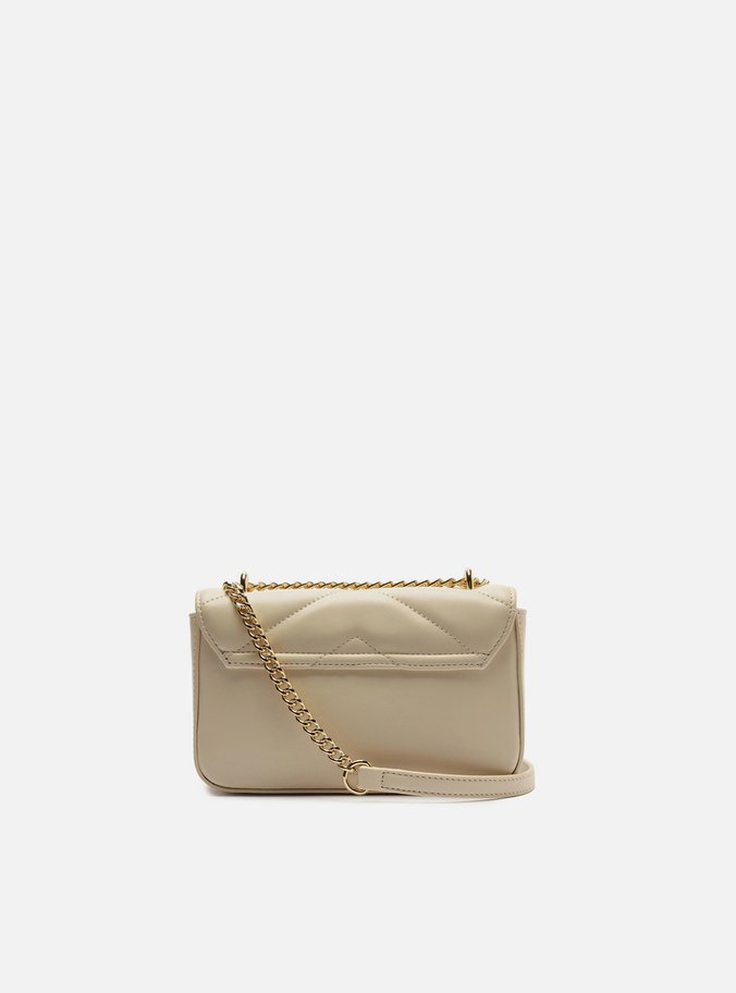 Bolsa Tiracolo Off-White Matelassê Corrente Pequena