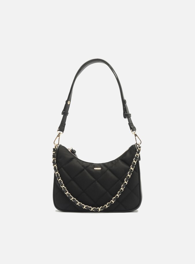 Bolsa Tiracolo Preta Matelassê Pequena Corrente