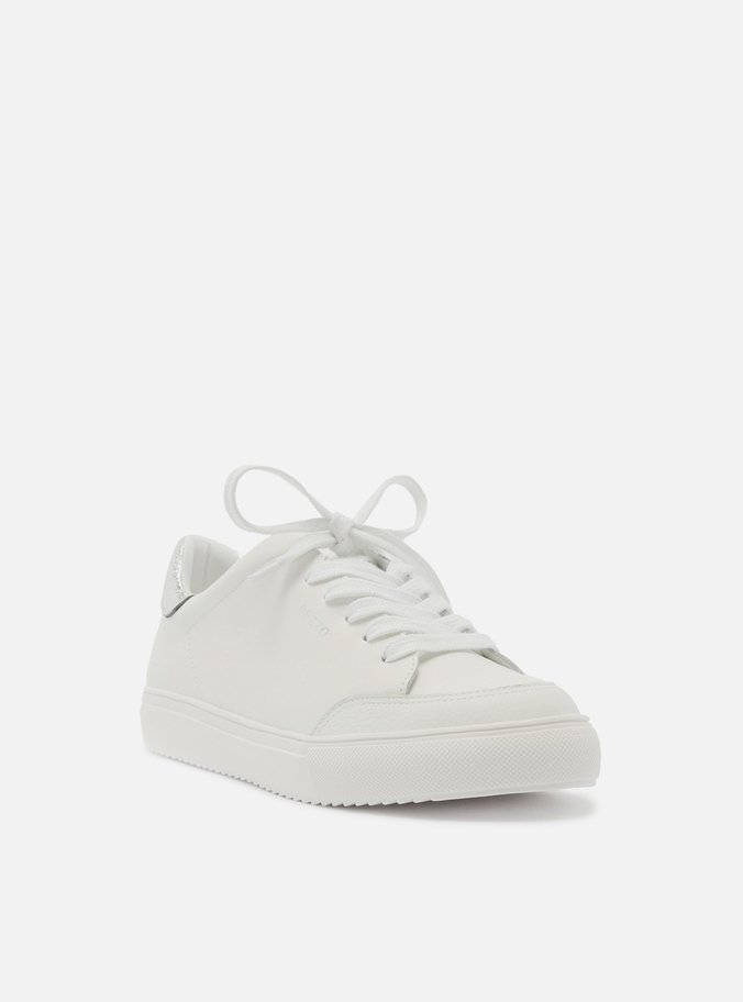 Tênis Branco Couro Amarração Prata Classic