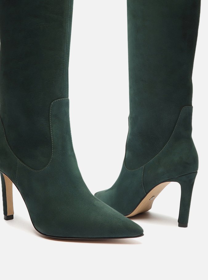 Bota Verde Nobuck Cano Longo Hailey