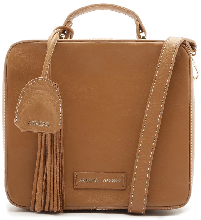 Bolsa Tiracolo Couro Maísa Pequena Natural Wood