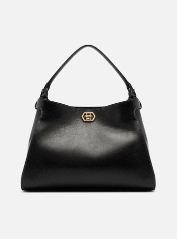 Arezzo — Bolsa Tote Preta Couro Grande