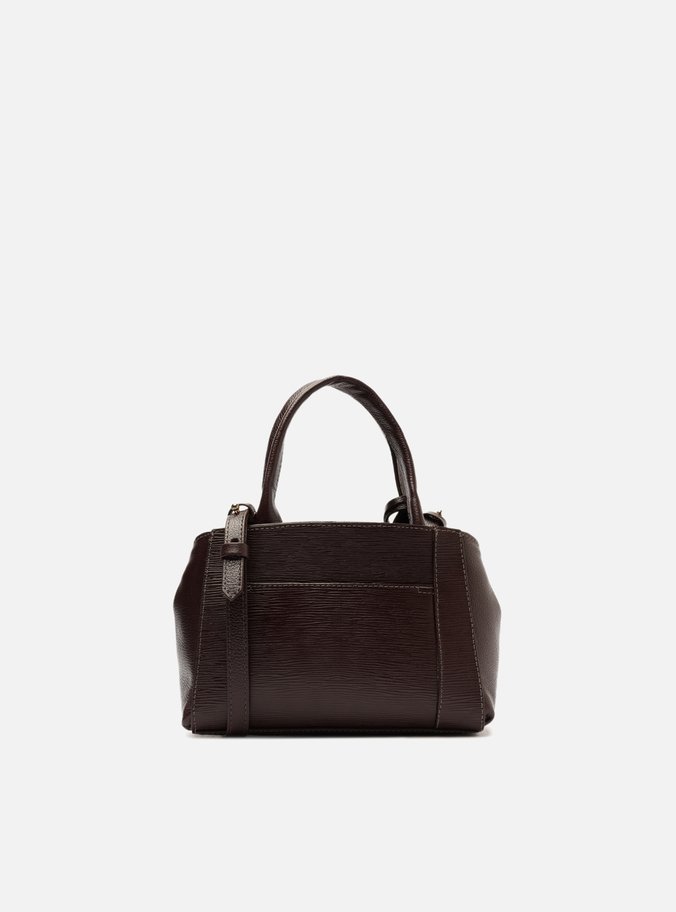 Bolsa Tote Marrom Couro Bella Pequena