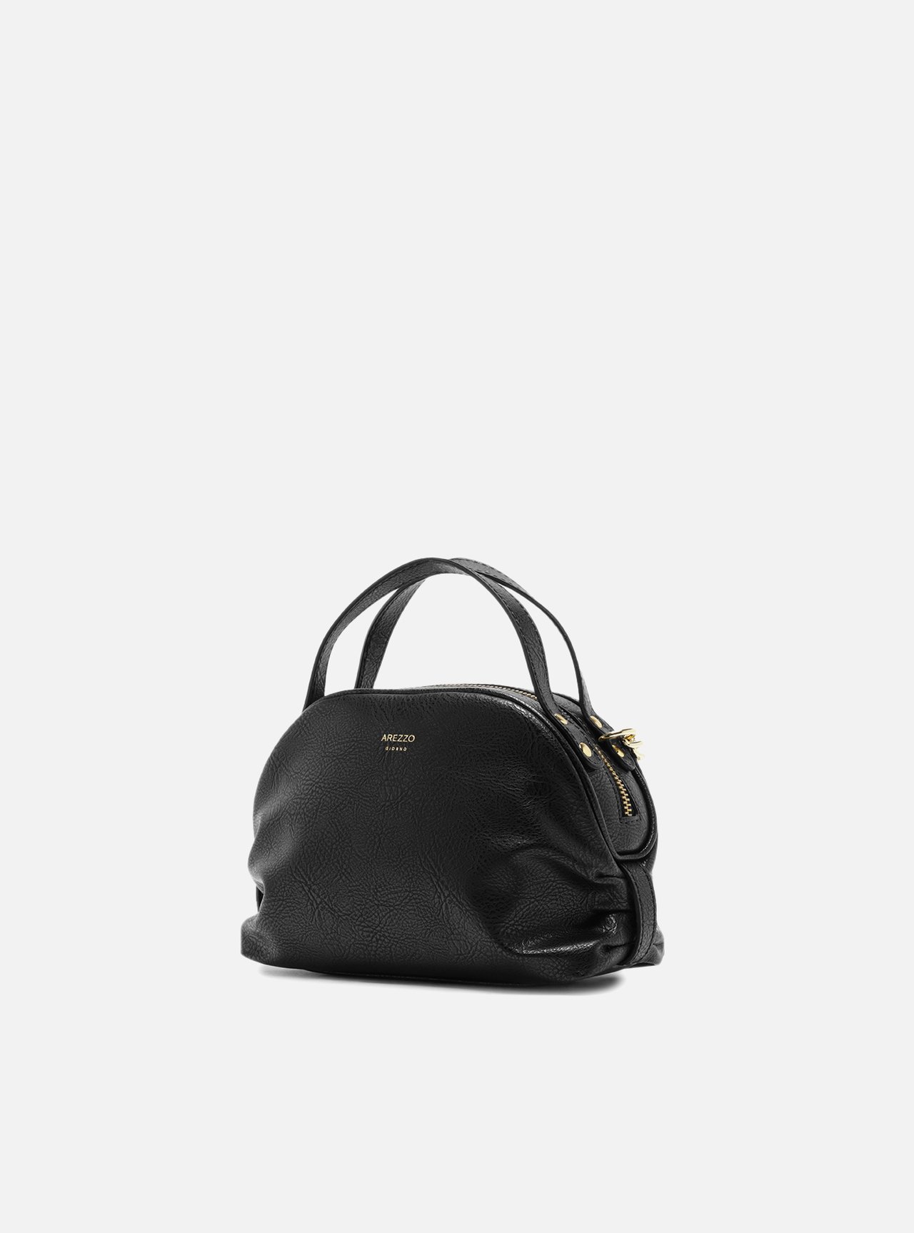 Bolsa Tiracolo Preta Pequena Corrente Dourada — foto 2