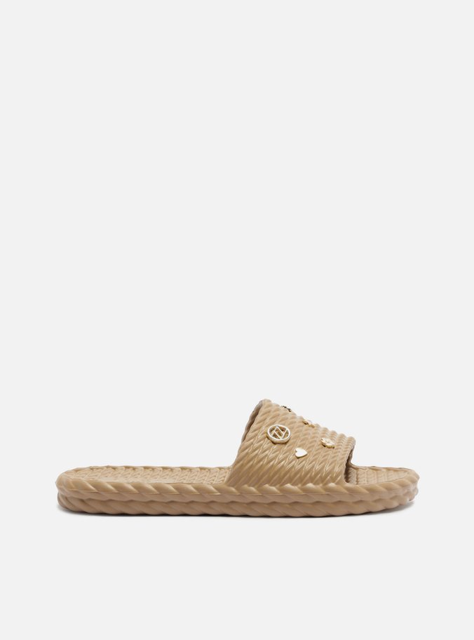 Slide Marrom Flatform Metais Brizza