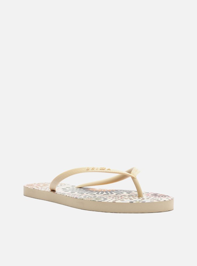 Chinelo de Dedo Branco Estampa Color Marrocos