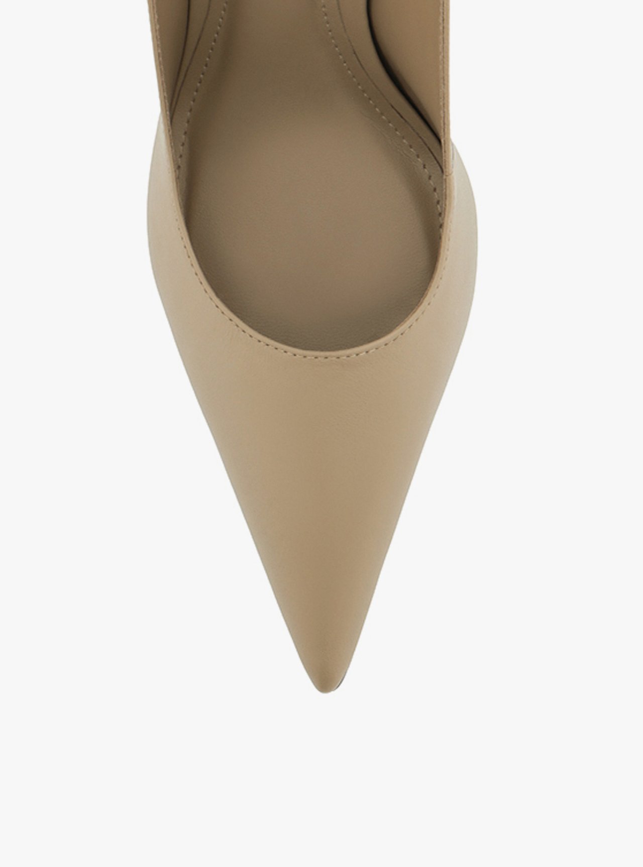 Scarpin Cinza Couro Salto Fino Slingback — foto 5