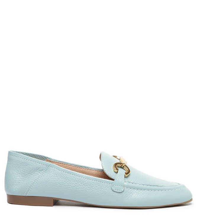Mocassim Azul Couro Luma Luma