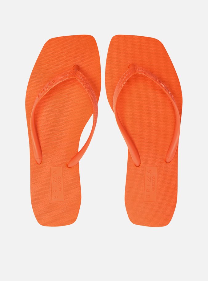 Chinelo de Dedo Laranja Square + Kit Pins