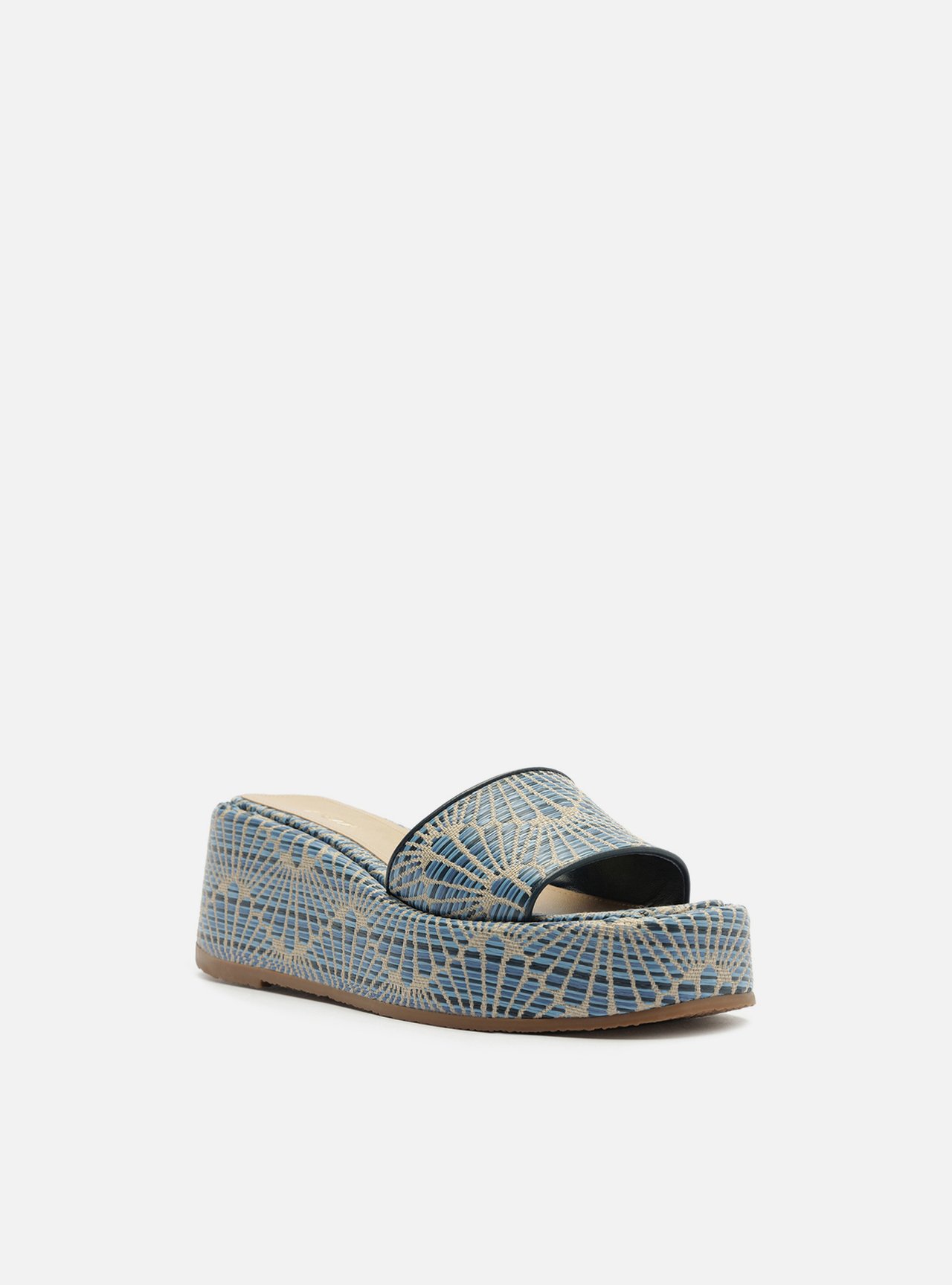 Tamanco Azul Flatform Tira Larga — foto 2