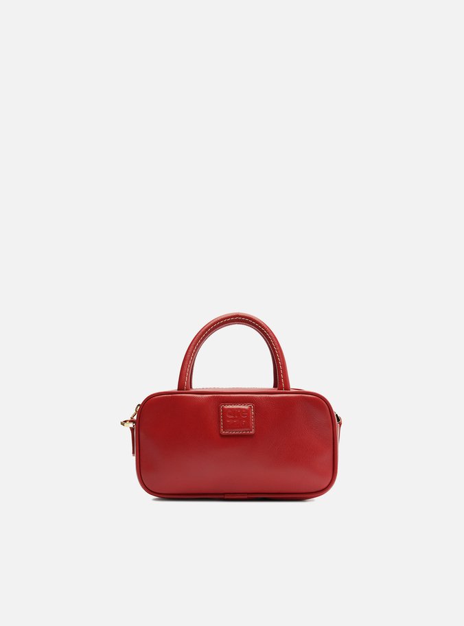 Bolsa Tiracolo Vermelha Couro Bead ZZ Pequena