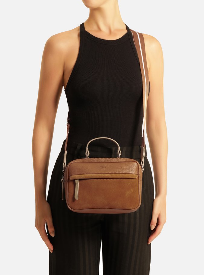Bolsa Tiracolo Marrom Prione Média