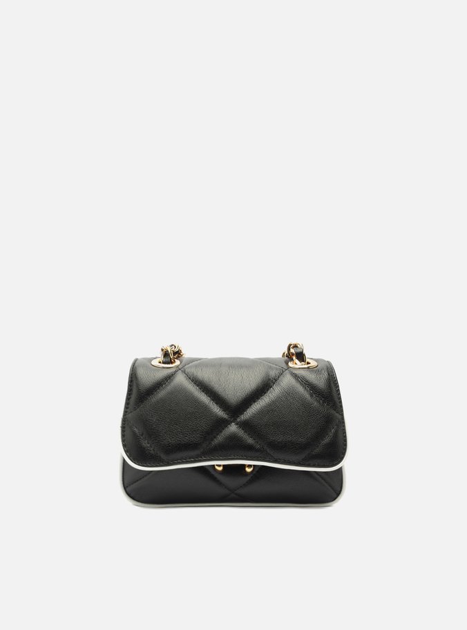 Bolsa Tiracolo Preta Couro Mizz Pequena Duo