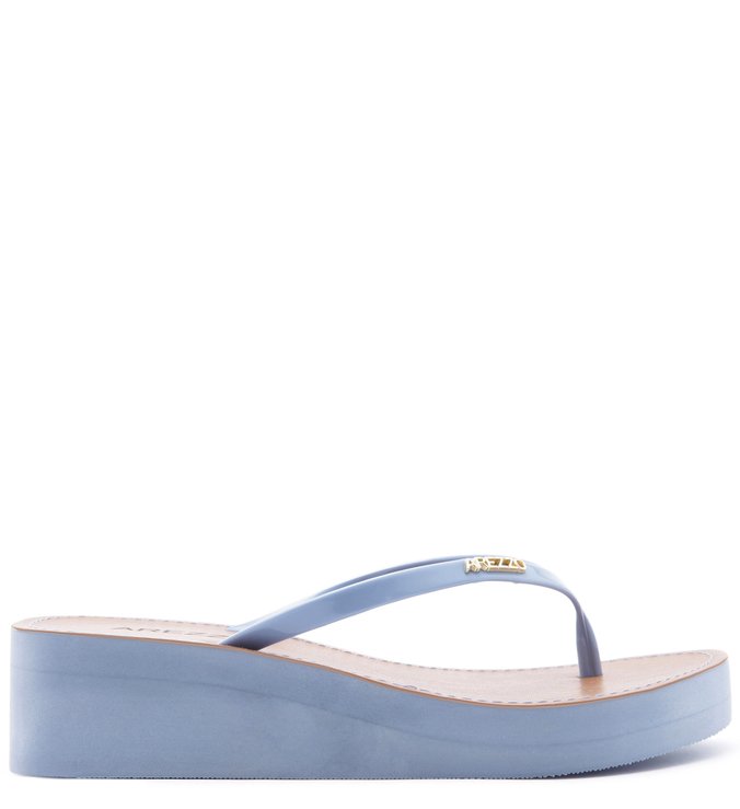 Sandália Salto Baixo Azul Jelly Blue