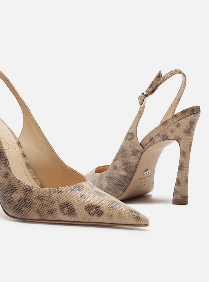 Scarpin Animal Print Salto Alto Slingback Esther