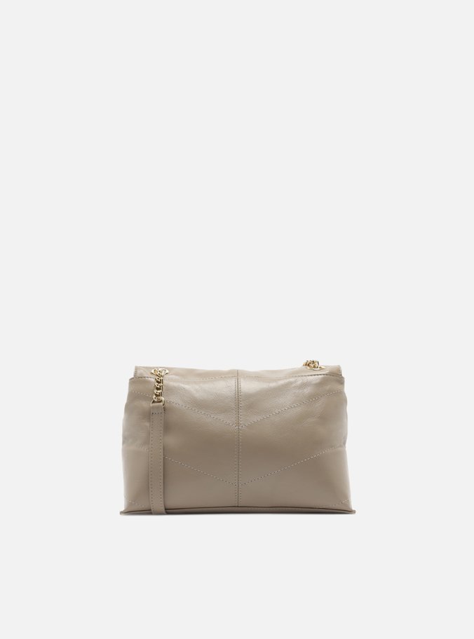 Bolsa Tiracolo Cinza Couro Ísis Pequena