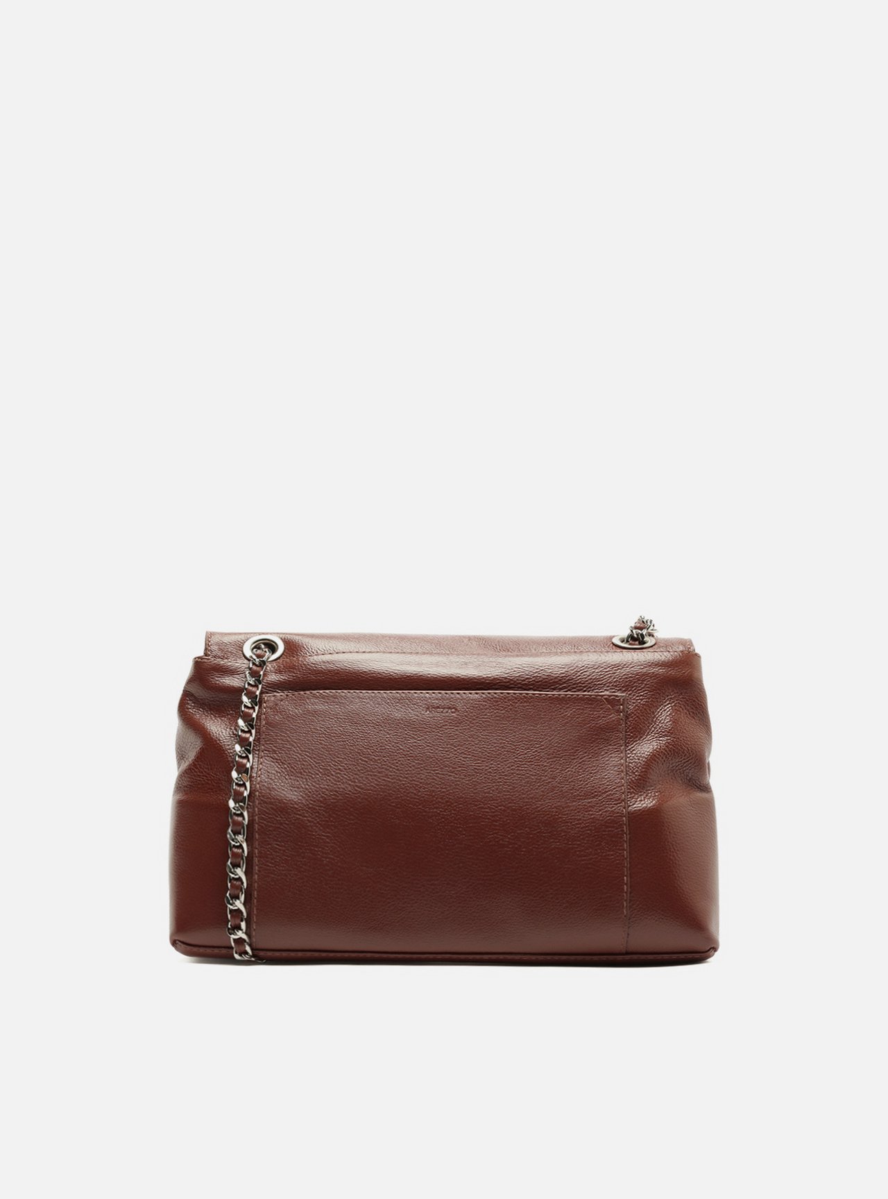 Bolsa Tiracolo Marrom Couro Média Corrente — foto 3