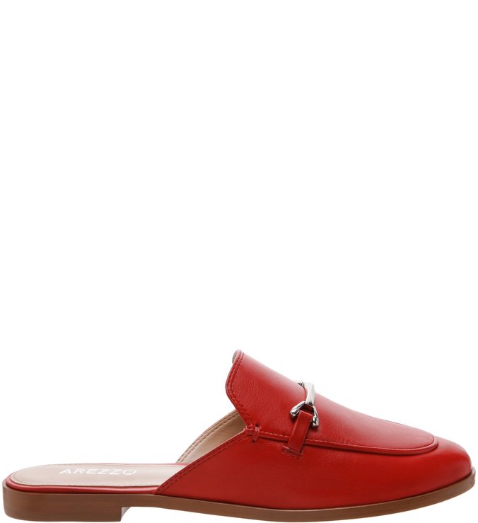 Mule Mocassim Couro Lust Red