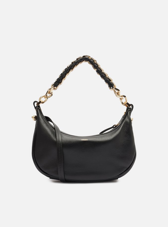 Bolsa Tiracolo Preta Couro Stella Média