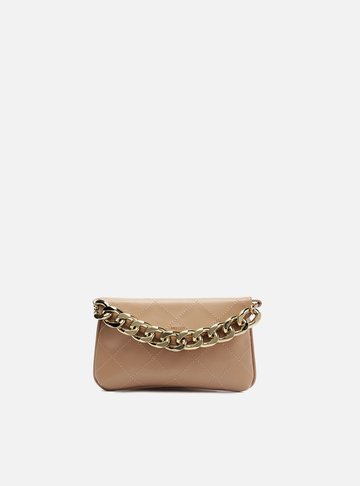 Bolsa Tiracolo Bege Pequena Corrente
