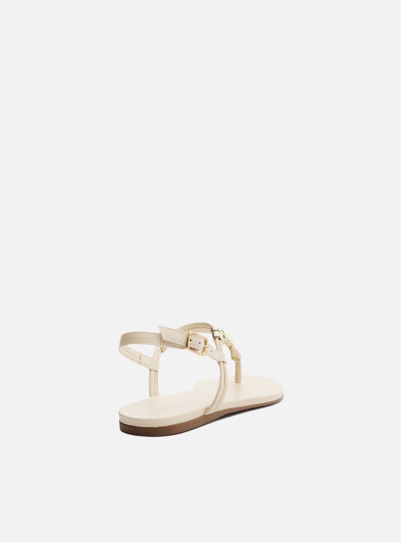 Sandália Rasteira Off-White Slim — foto 3