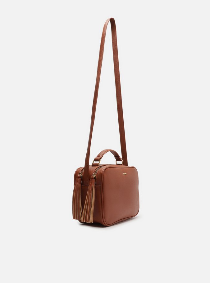 Bolsa Tiracolo Marrom Pequena Barbicacho