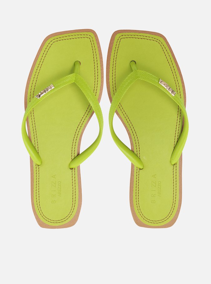 Chinelo de Dedo Verde Recouro Color Square
