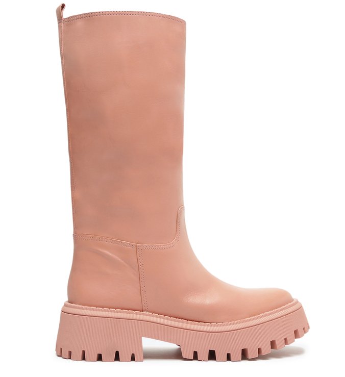 Bota Rosa Couro Tratorada Catarina