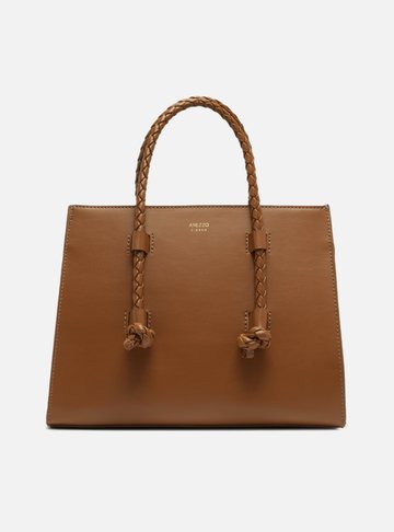 Bolsa Tote Marrom Grande Alças Corda