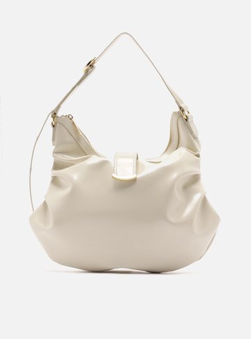 Bolsa Hobo Off White Grande Lapela Metal