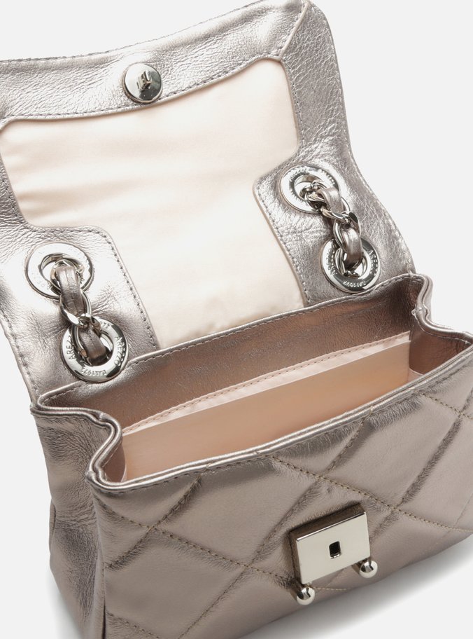 Bolsa Tiracolo Prata Couro Mizz Pequena