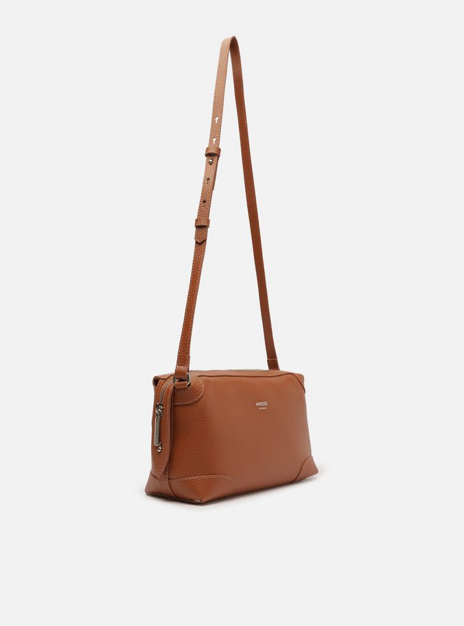 Bolsa Tiracolo Marrom Média Recortes