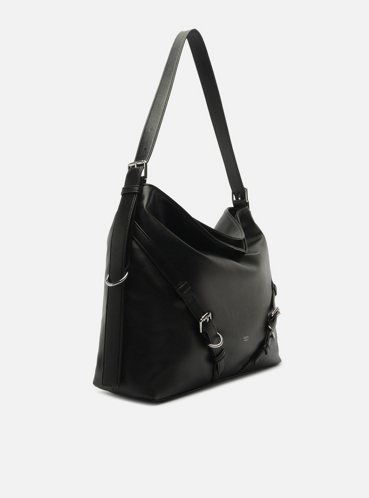 Bolsa Shoulder Preta Grande Fivelas — foto 5