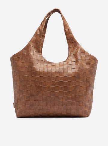 Arezzo — Bolsa Hobo Marrom Grande Tressê