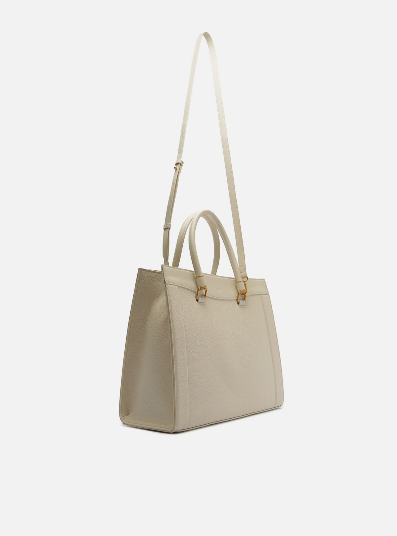 Bolsa Tote Branca Média Metais — foto 5